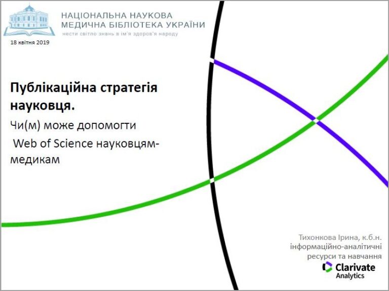 Публікаційна стратегія науковця. Чи(м) може допомогти Web of Science науковцям-медикам